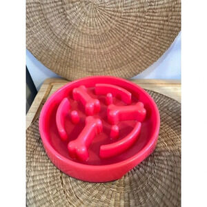 Top Paw Pink maze dog eating bowl